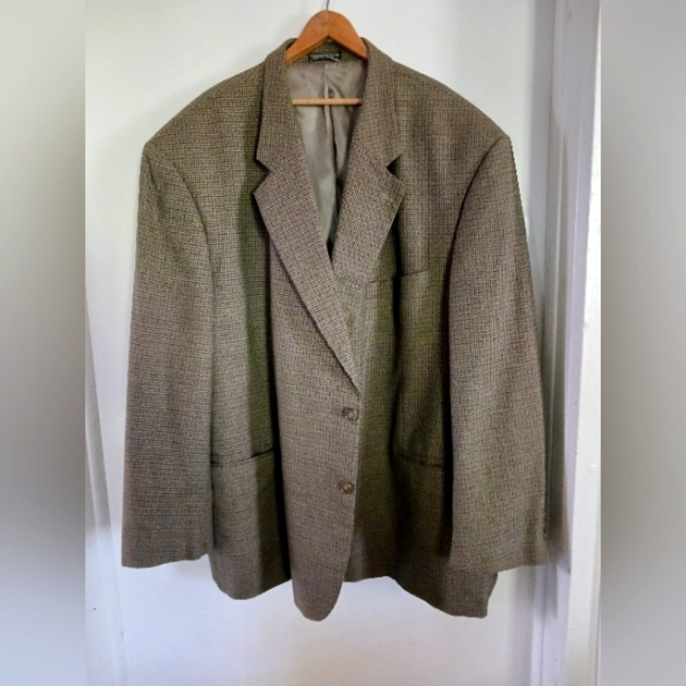 60R Men's suit coat brown excellent condition